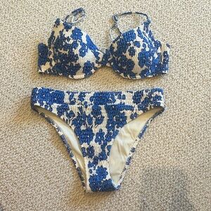 Triangl blue flower bikini